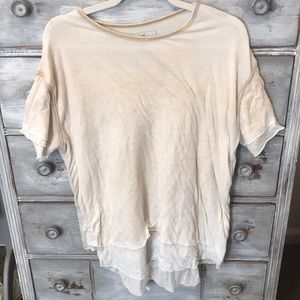 We the Free distressed mustard tee